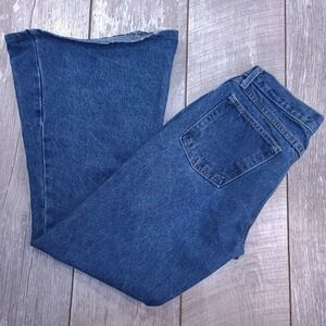 Rave R4R Jeans Women 11 Blue Vintage 90s Wide Leg Flare Bell Bottom Denim 8668